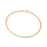 祈平 純金　２．５ｇＵＰ エレガンスカット ダブル編 喜平チェーンブレスレット