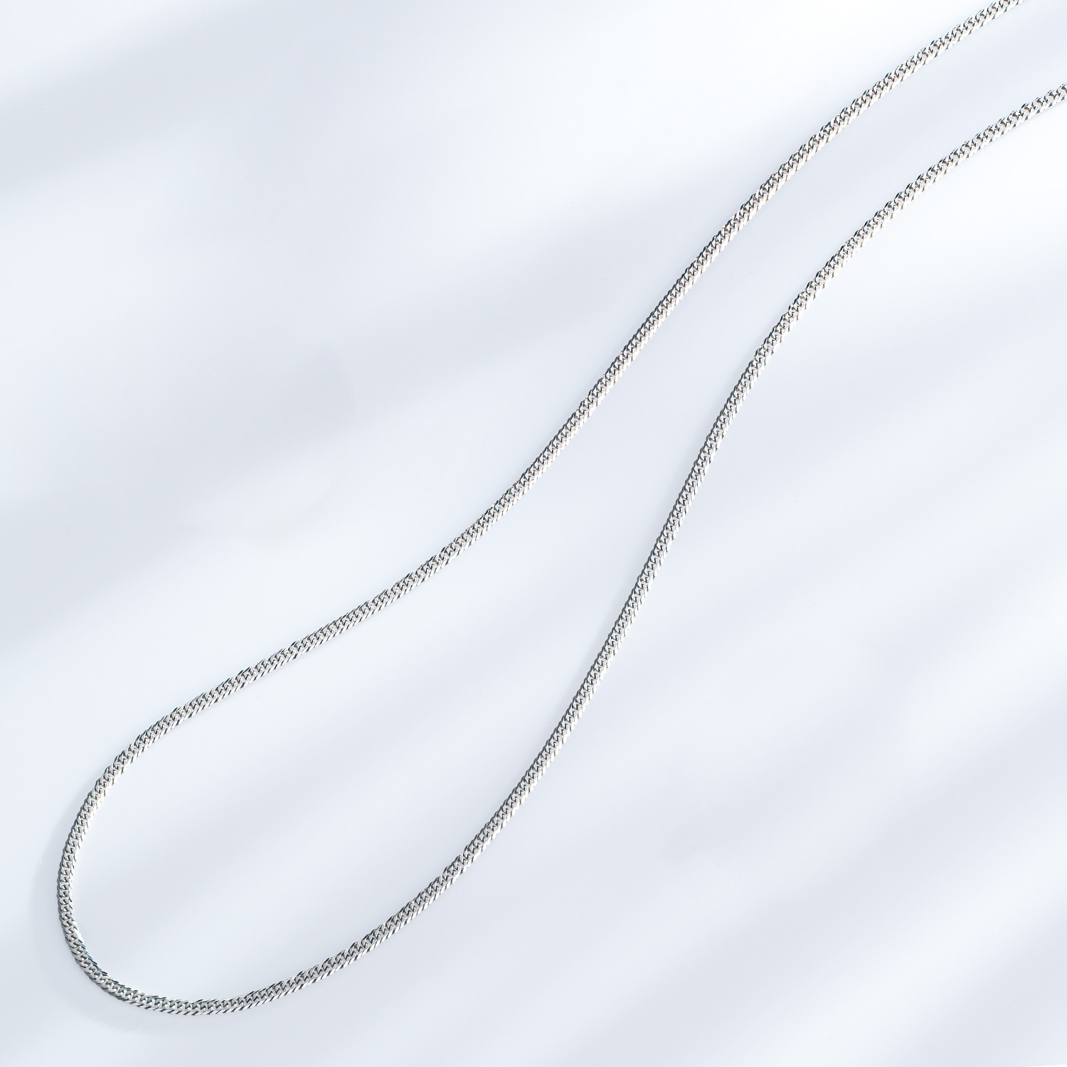 祈平 純プラチナ １３ｇＵＰ ６面ダブル喜平チェーン ロングネックレス