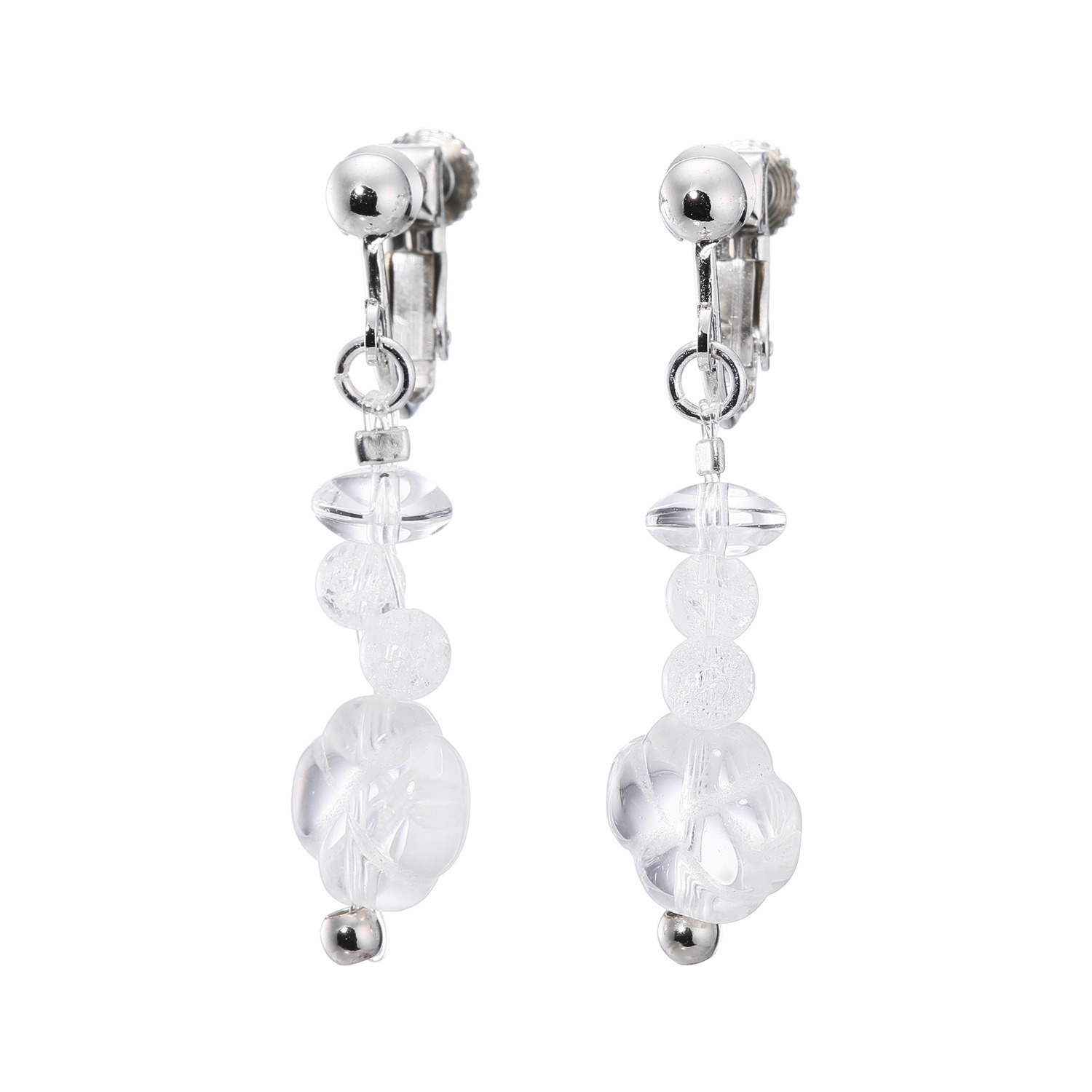 クリスタルバイアビステ ロッククリスタルクォーツ クローバーデザイン