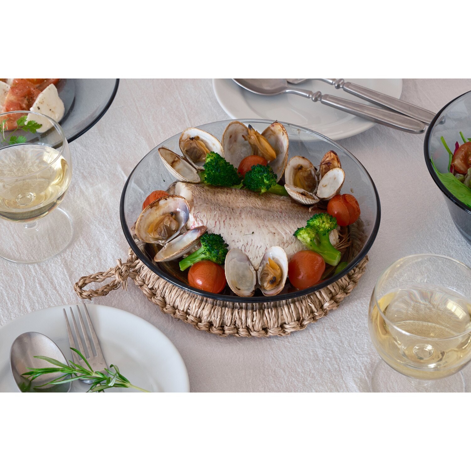 ケヴンハウン カラーガラス ディーププレート