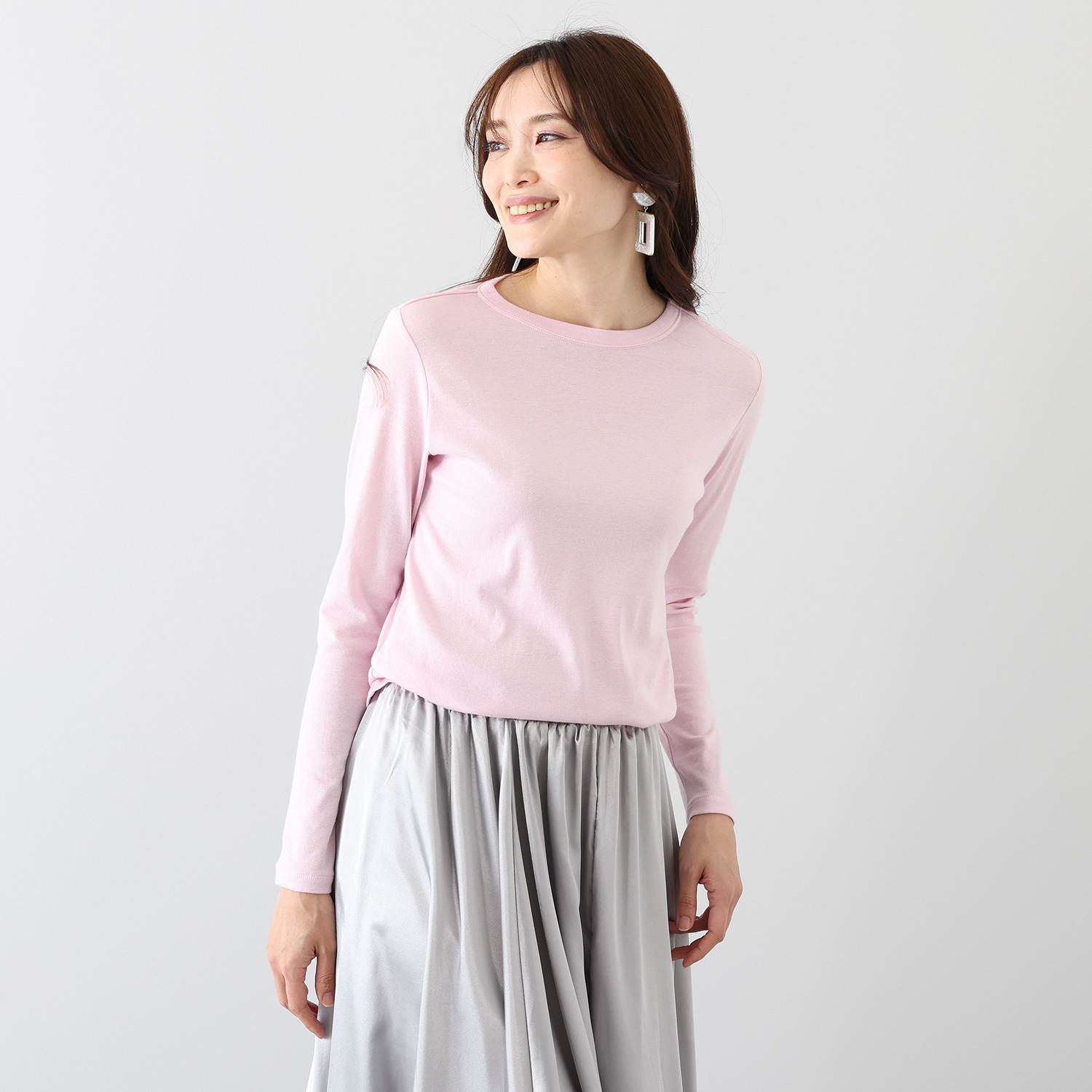 エイガールズ ＬＯＴＵＳシリーズ スビン綿混 マシュふわ（Ｒ） ボートネックプルオーバー