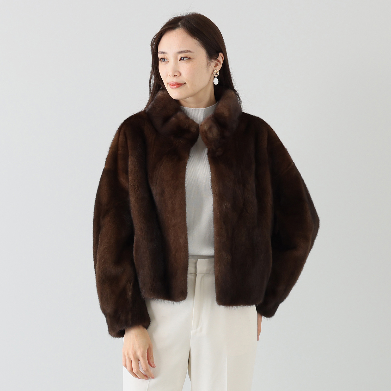 ミンク　コート　2着セット　ブラック　ブラウン SAGA スカンブラウンミンク ジャケット- ショップチャンネル