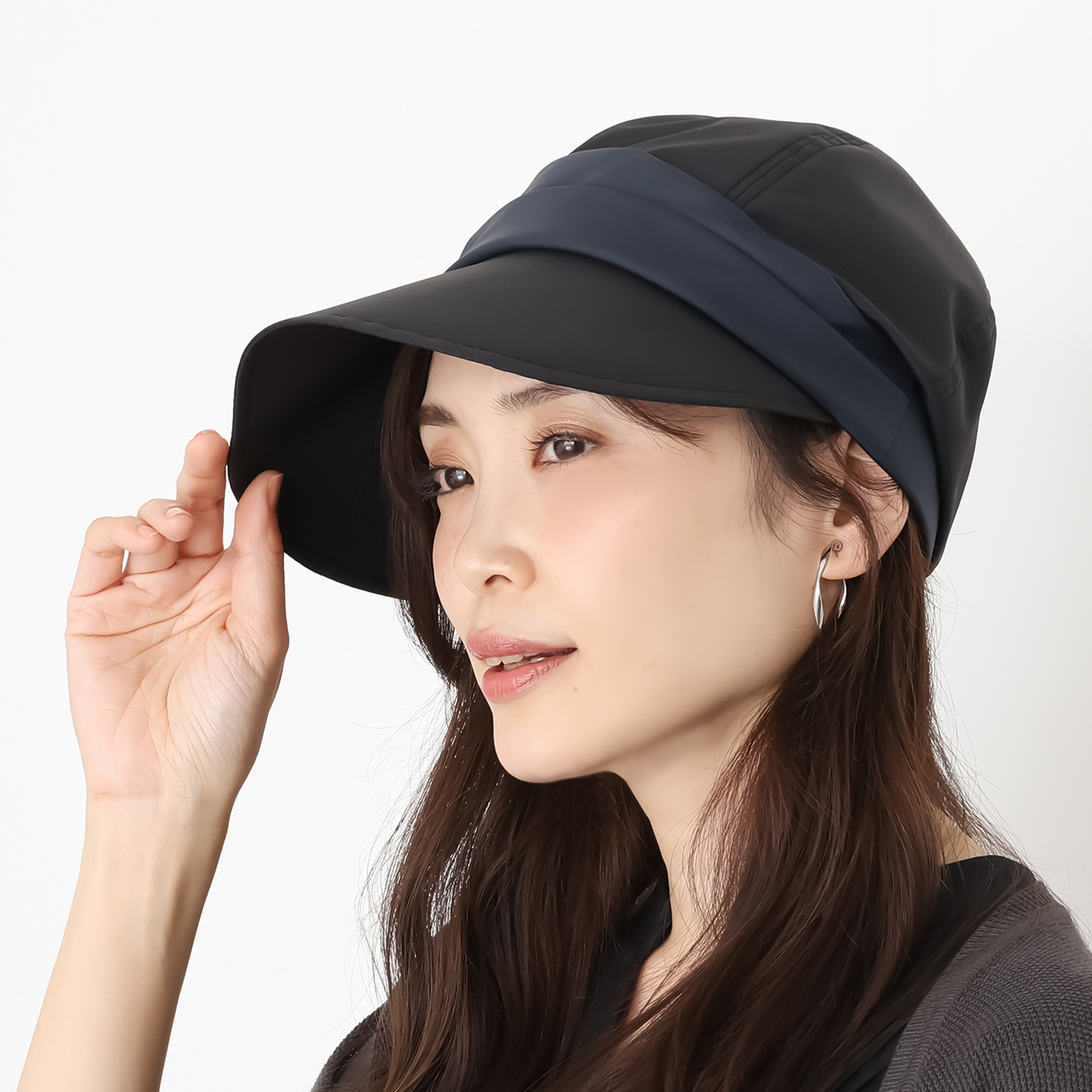 ベル・モード 日本製 東レアンチポランＲ使用 花粉が付きにくい エレガント ドレープキャスケット