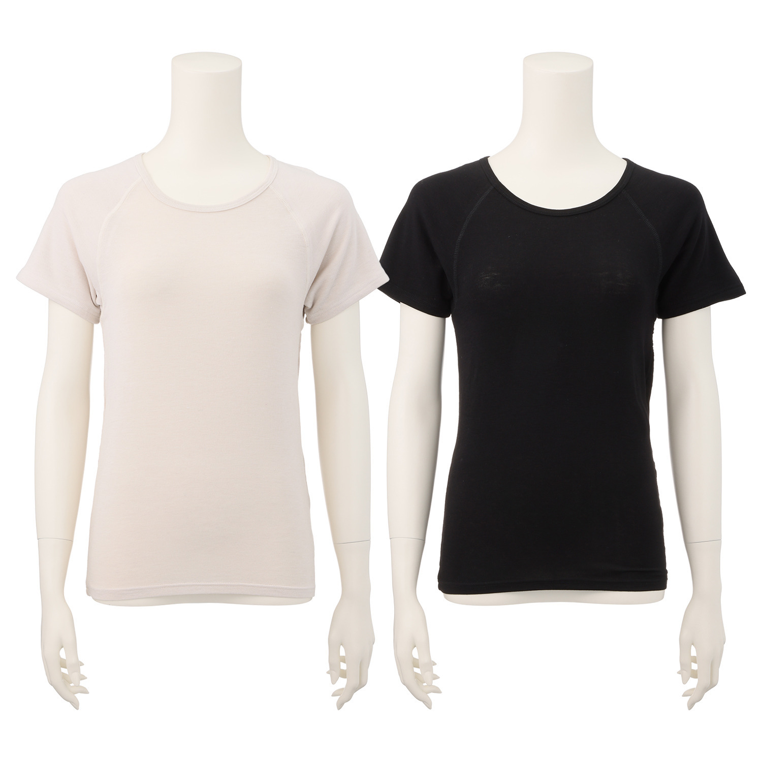 ジュエル 至福の柔らかさ ヒアルロン酸加工　Ｗ重ね フレンチ袖インナー２枚組