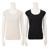 ジュエル 至福の柔らかさ ヒアルロン酸加工　Ｗ重ね カップ付フレンチ袖２枚組