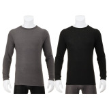 ジュエル 至福の柔らかさ ヒアルロン酸加工　Ｗ重ね 長袖インナー２枚組 ＜メンズ＞