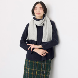 スピンブルー ヤクブレンド オリジナルヤーン使用 バイカラー大判ストール