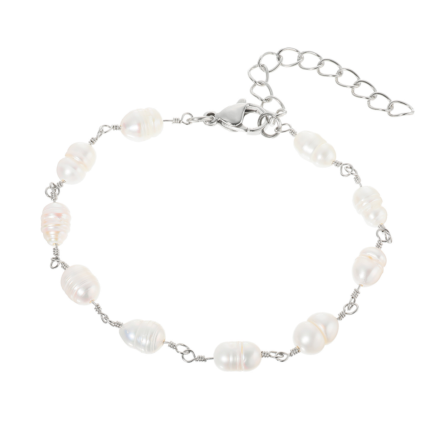 カリーナ・ペルラ ステンレス 淡水パール ブレスレット