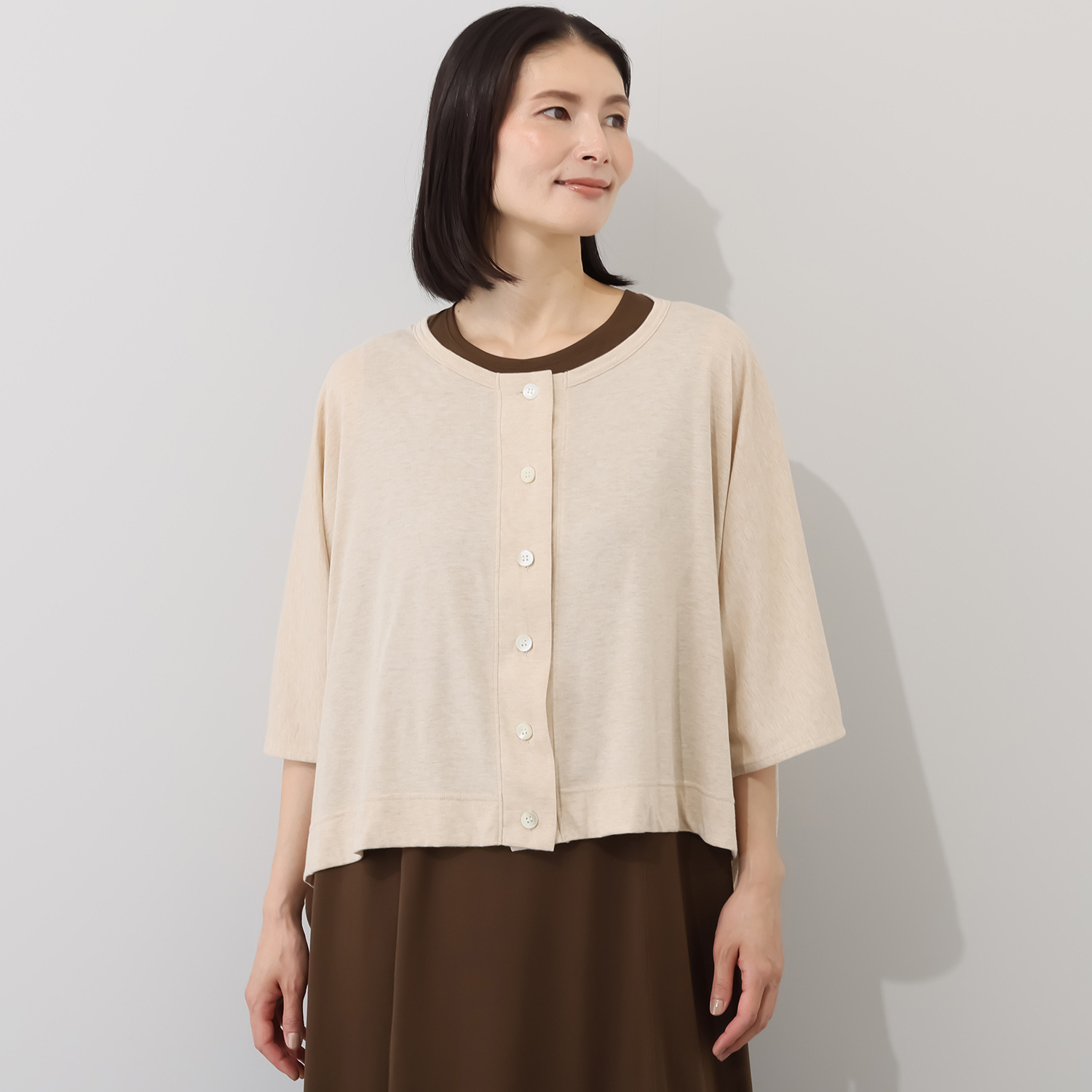 シャビージェンティール ポンチョ風 カーディガン- ショップチャンネル