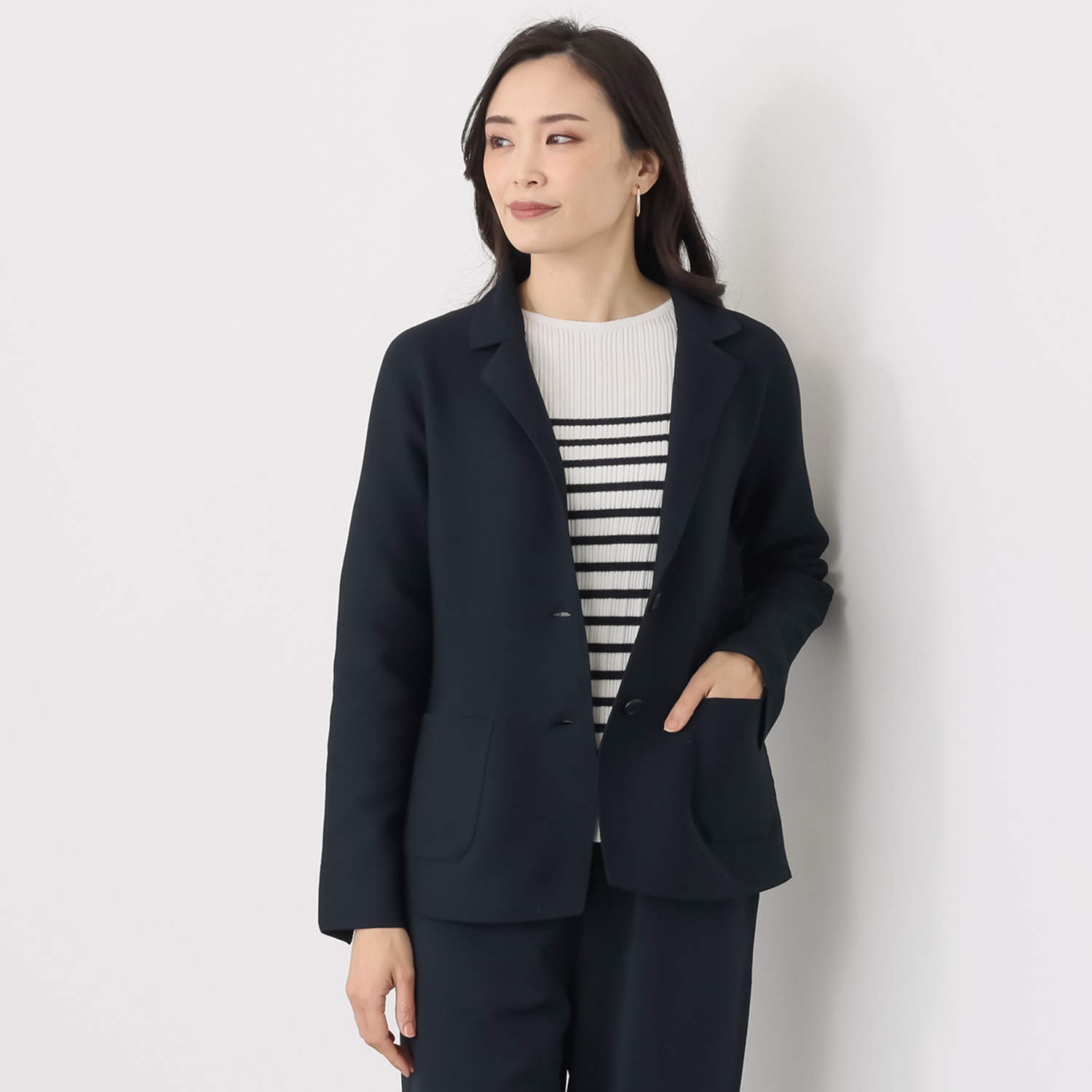 マルティジャーニ 日本製 匠の技 立体編 軽量ストレッチ テーラード