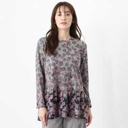 ダジュール フラワープリント チュニック