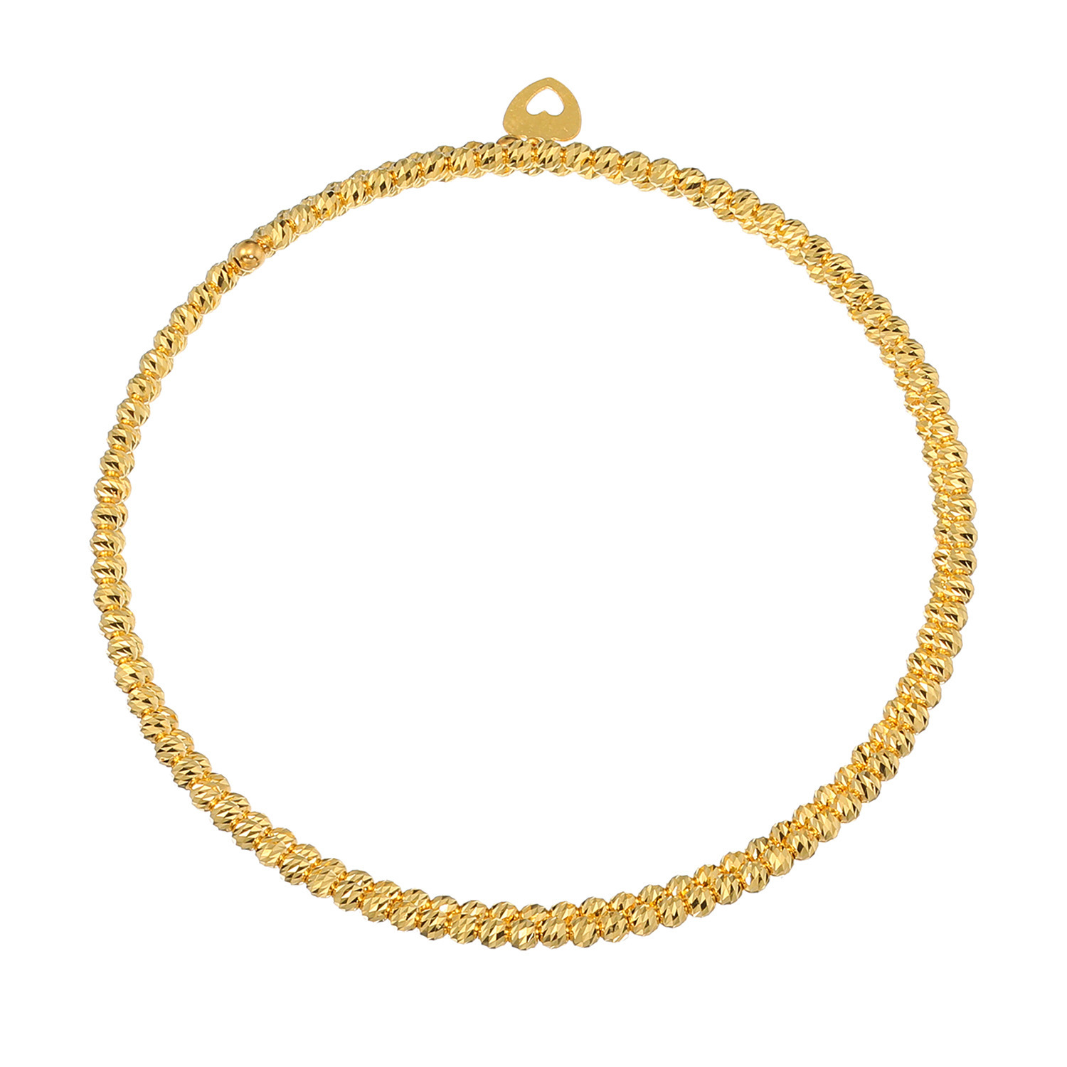 オール　ブランシュ 純金 ヴィーナスカット ２連フレキシブルバングル