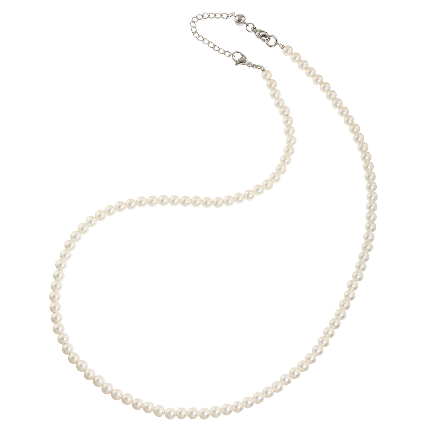 プレミアムパール 泉州の職人技 ステンレス ベビー貝パール マグネットアジャスター付 マチネータイプ ネックレス