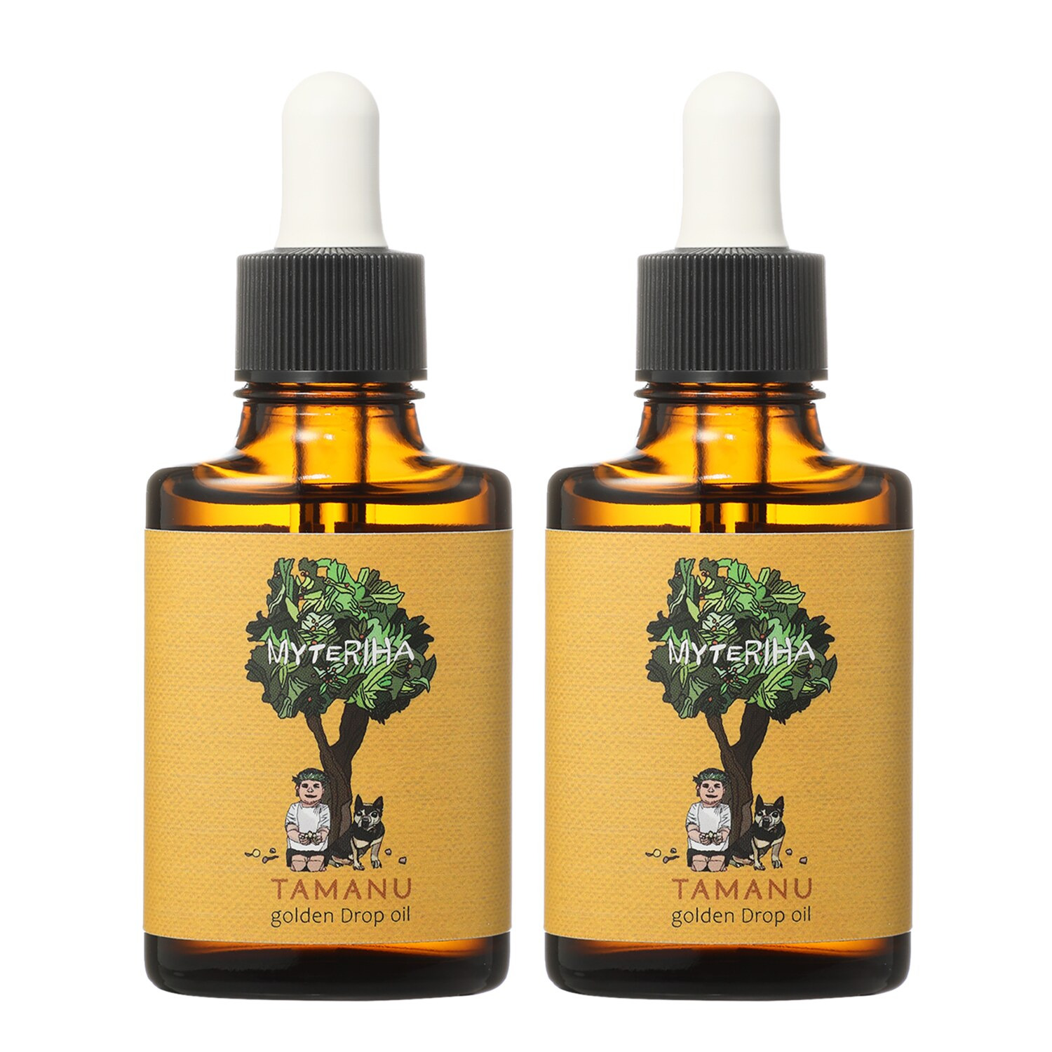 マイテリハ 注目のオイル テリハボク種子油配合 ハリツヤキメ肌へ導く ＴＡＭＡＮＵ ゴールデンドロップオイル ２本セット 