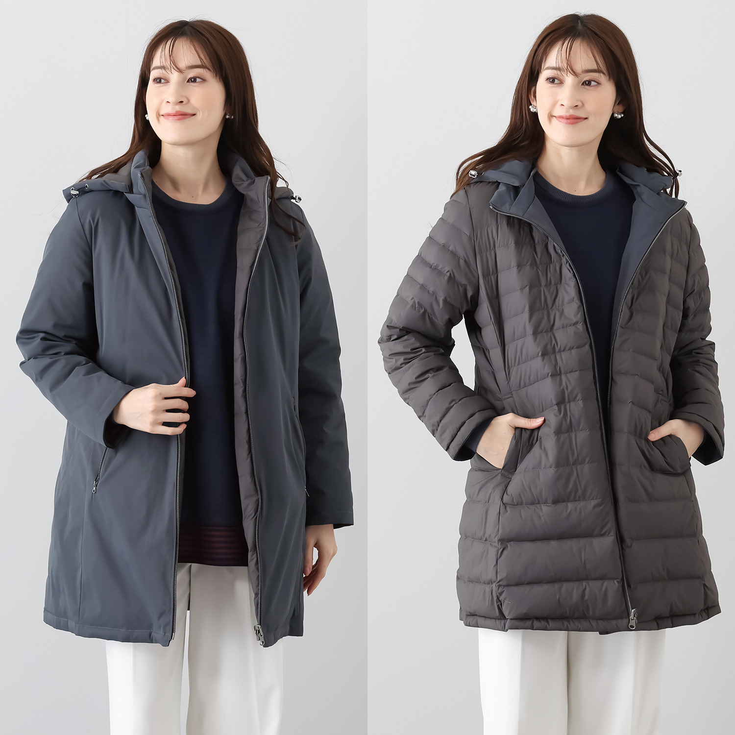 ダジュール リバーシブル ダウンロングコート- ショップチャンネル