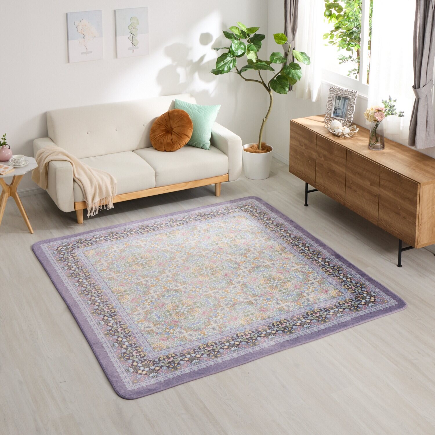 大津毛織 洗える・軽量・コンパクト スーパーファインペイント やわらかカーペット ＜正方形＞