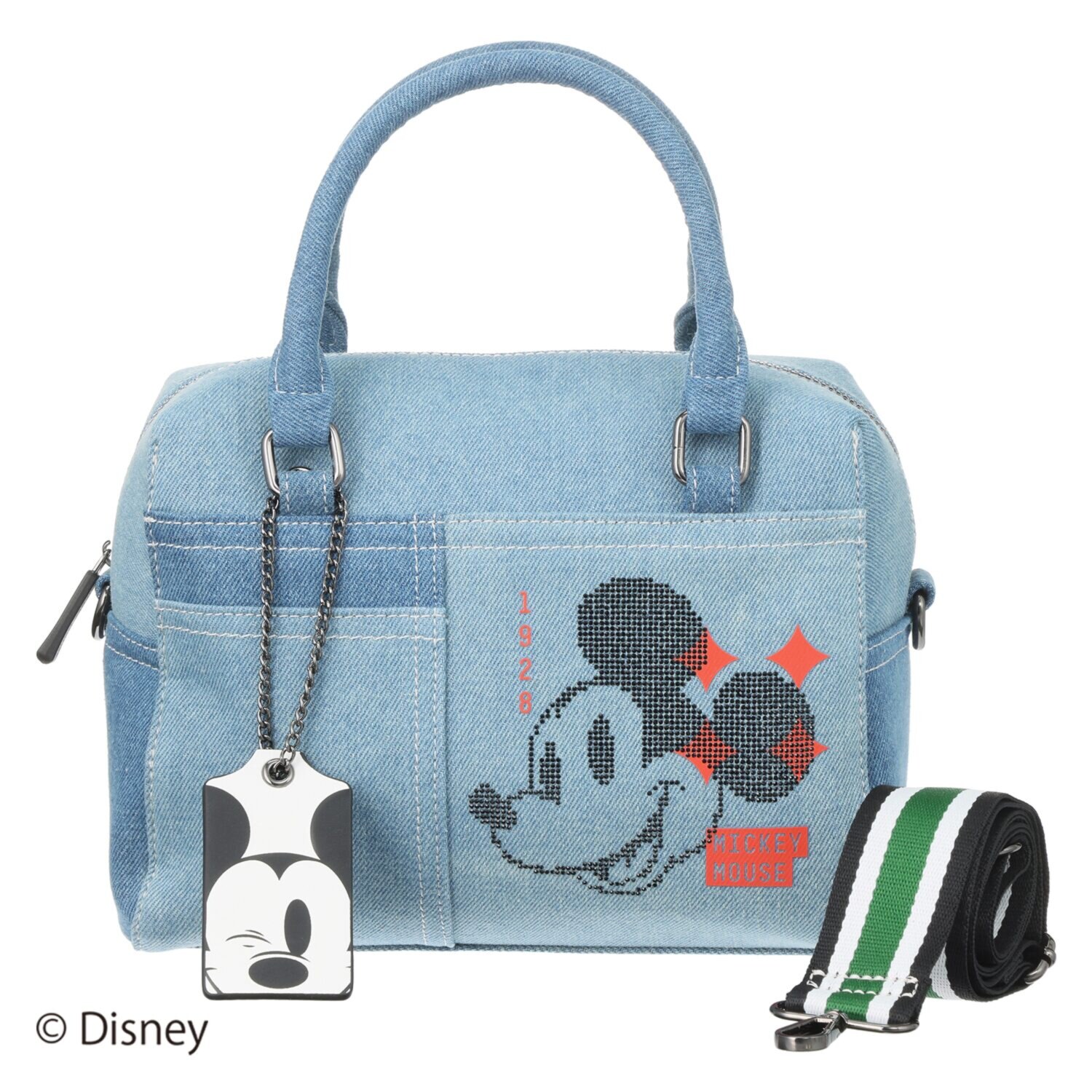 ベルモサ ＜ミッキーマウス＞ デニム調 タウンボストンバッグ