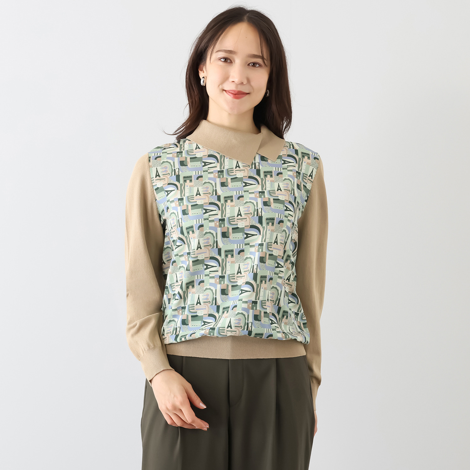 エル　ステュディオ ドッキング ニットプルオーバー