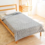 広電 ベッドでもソファでも！ 掛け敷き兼用電気毛布 シングル ＜ニット調＞