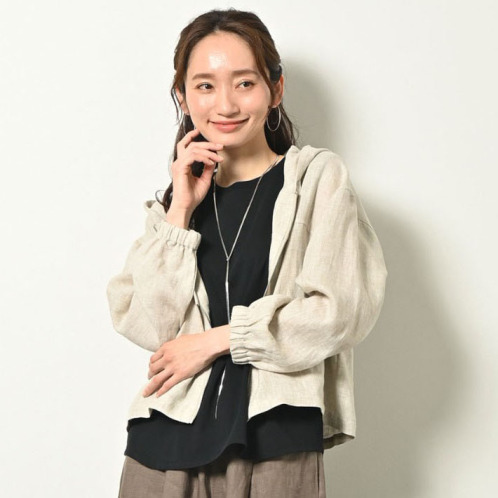 ゼラールスポーツ フレンチリネン１００％ しなやか＆ソフト仕上げ きれい見えパーカー