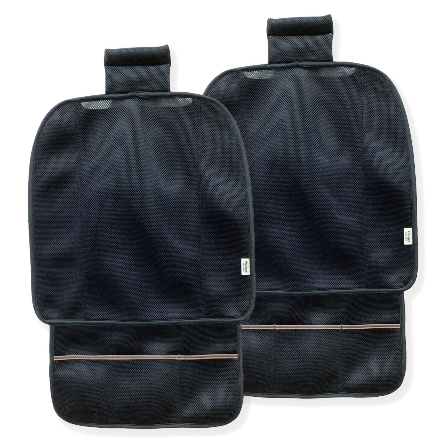 カープラティーク 洗える！ズレにくい！ 手軽に使える 座面だけ カーシートカバー ２枚組