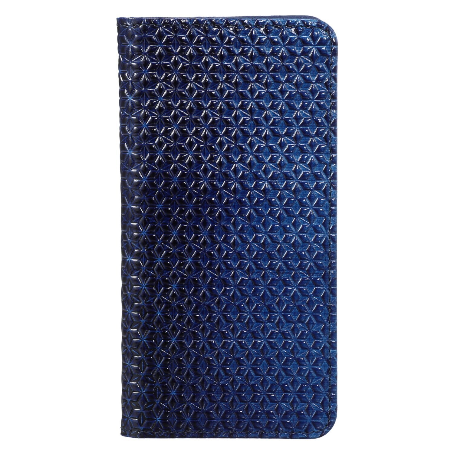 浅草文庫 はっ水牛革 スマホケース ＜ラージ（藍染）＞