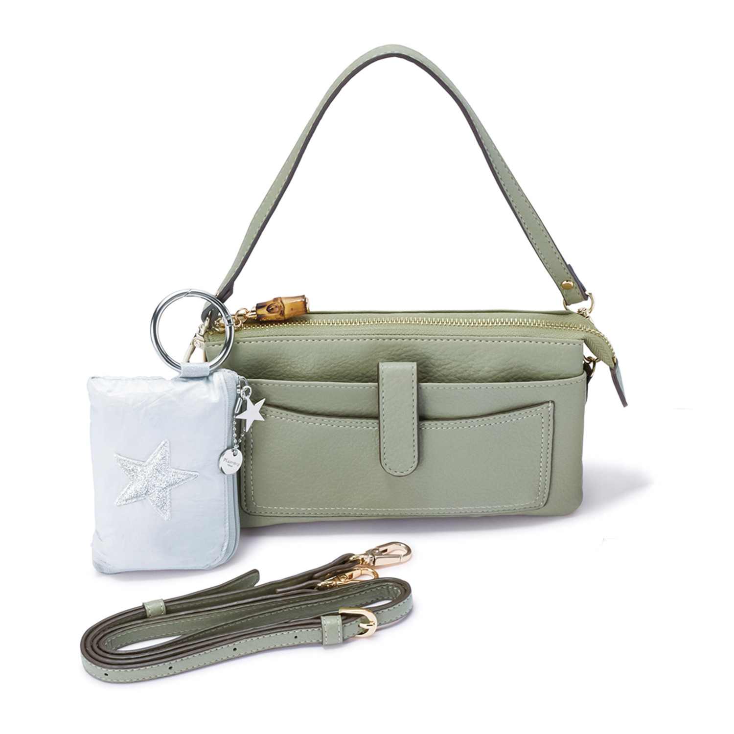 ピソラロ ５層で大容量！ やわらかウォレットバッグ ＜エコバッグＳセット＞