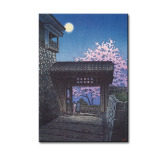 インテリアアート 松山城名月 ＜約２７×１９ｃｍ＞