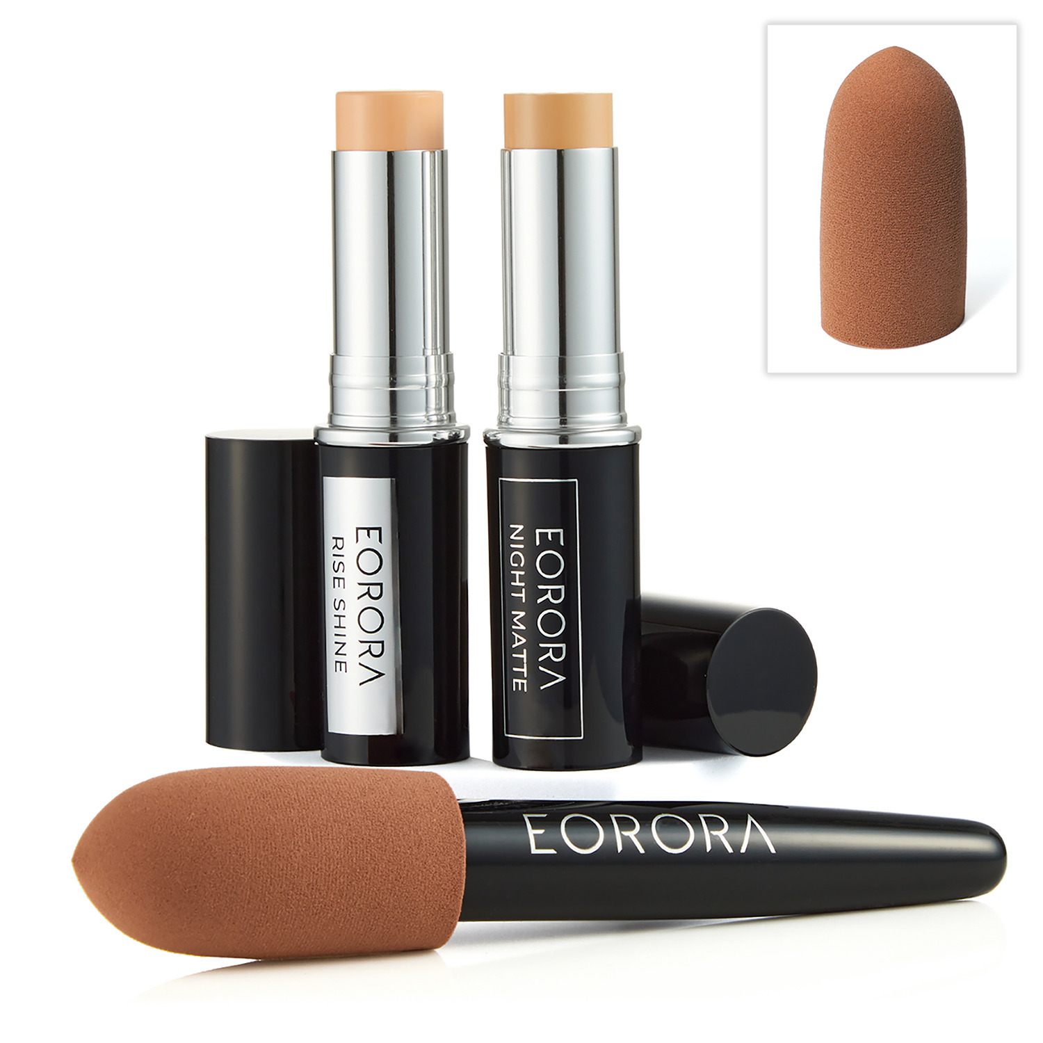 エオローラ 光を味方につけた “光差メイク” 立体的な美しさを演出！ オールタイム ファンデーション＆ ビューティーローラーパフ ２個