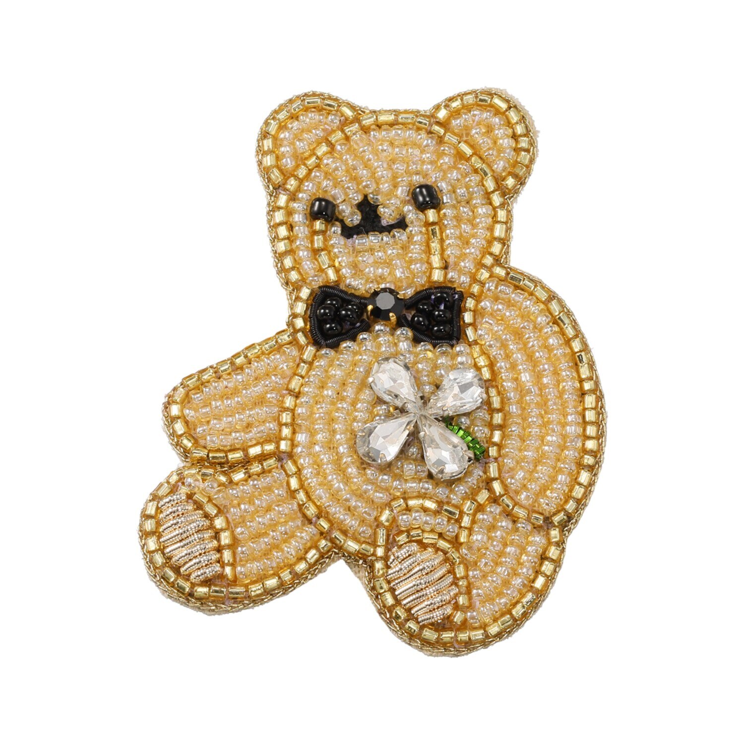 メルレット 刺しゅう ブリティッシュモティーフ マグネットブローチ