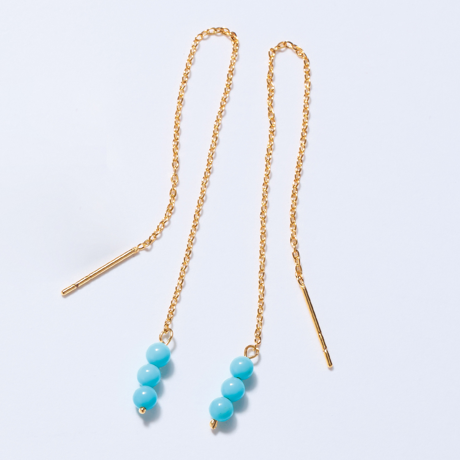 インプレスミー ステンレス ターコイズ クリアスカイブルー アメリカンピアス