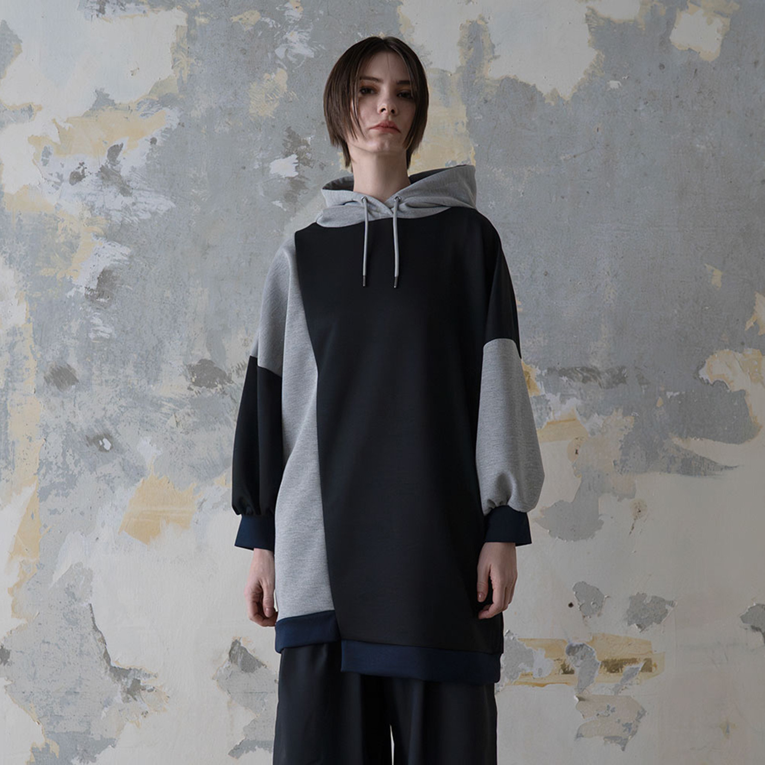 ヨウゾウカタブキ ヘムフーディー チュニックプルオーバー