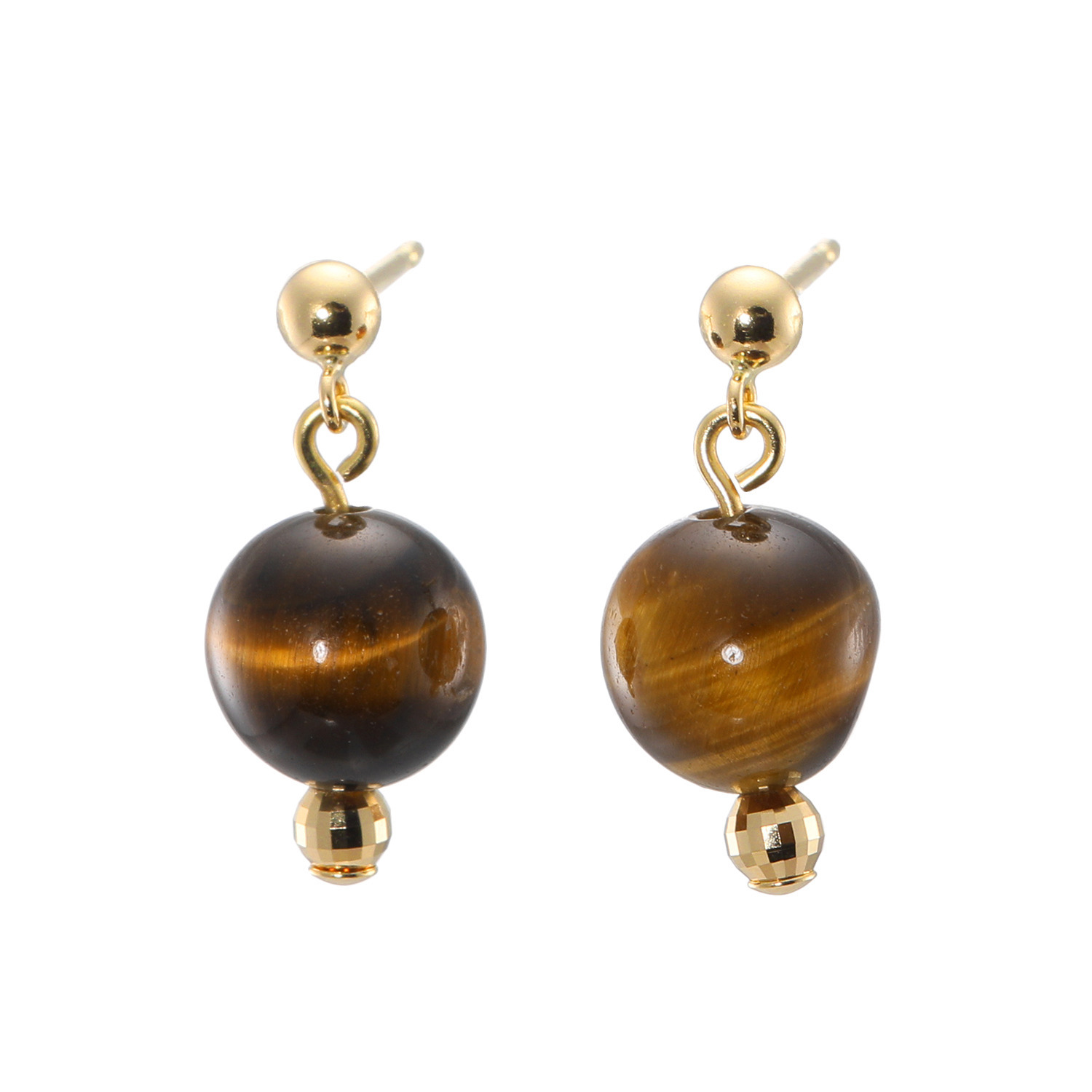 オーサムジェムズ １８Ｋ タイガーアイ スウィングピアス