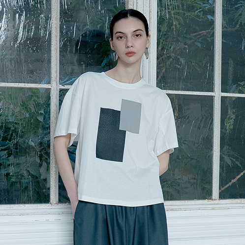 ヨウゾウカタブキ クラックプリント Ｔシャツ