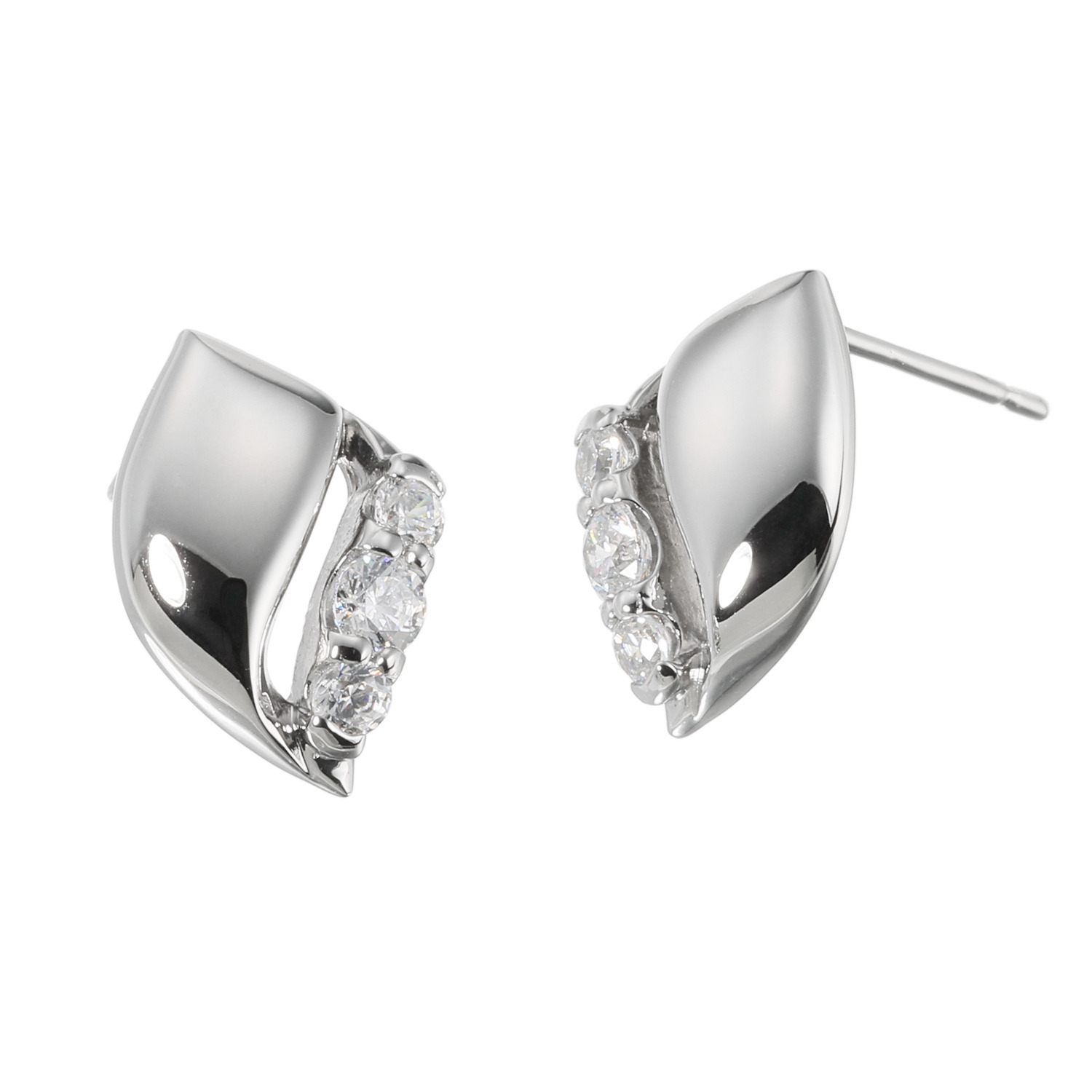 ステングレイス サージカルステンレス プレシオサ社製ＣＺ ソフトウェーブスパークル ピアス