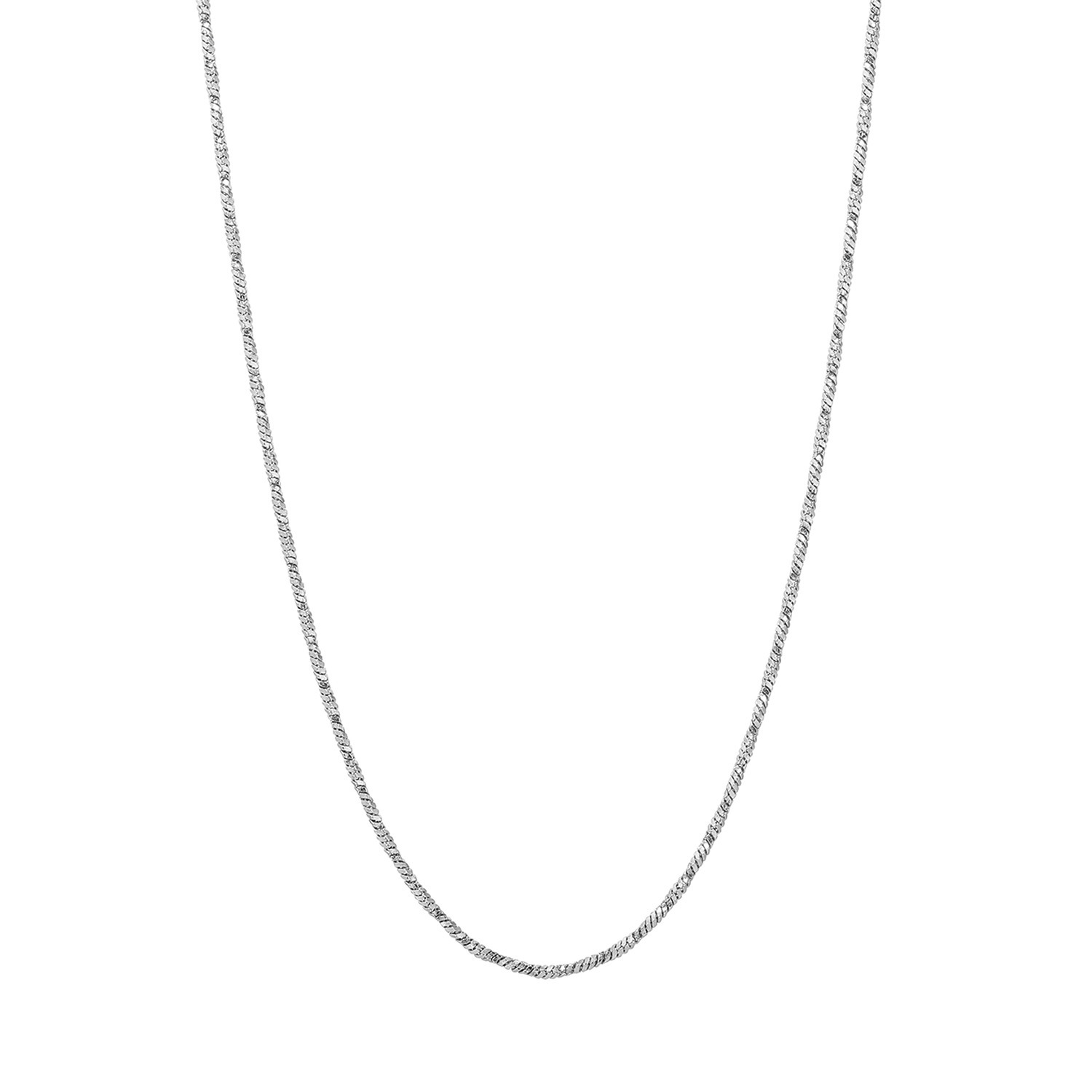 ステングレイス サージカルステンレス スクエアスネーク ツイストチェーン ロングネックレス