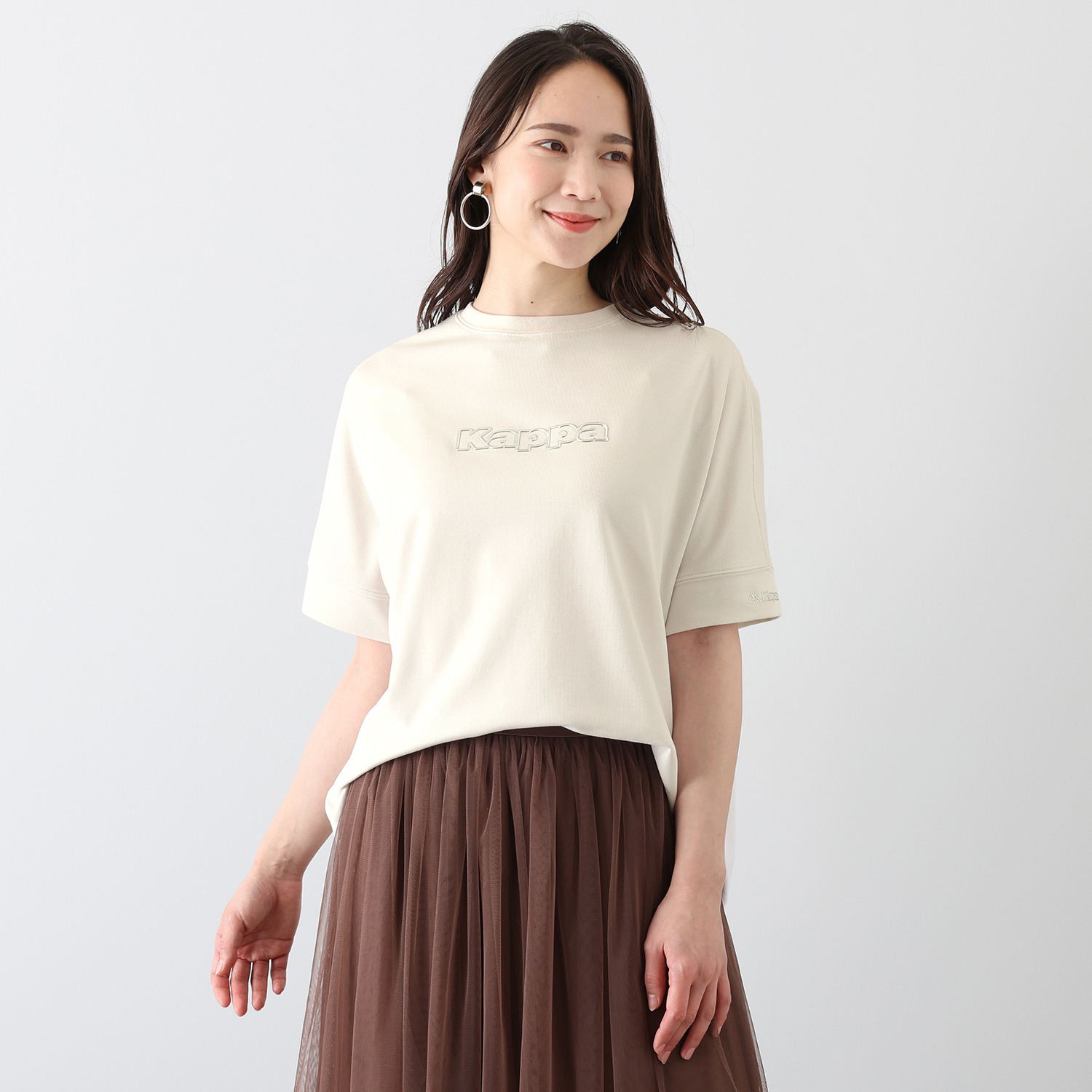 Ｋａｐｐａ 吸水速乾・ＵＶカット エアリー鹿の子 ドロップショルダー Ｔシャツ