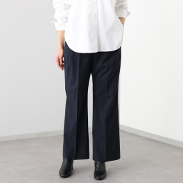 パンタパンタローニ なめらかフランネル調 スタイルアップ ２タックパンツ