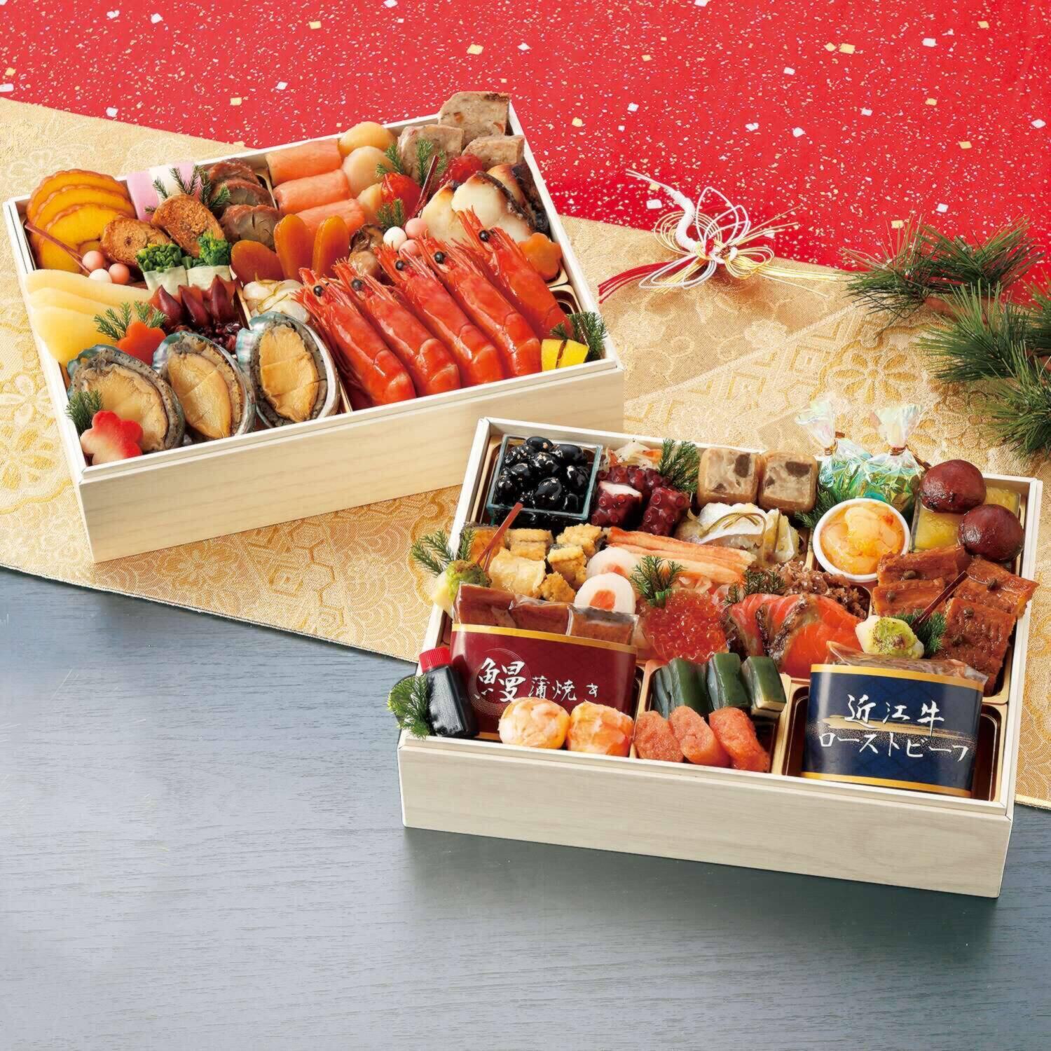 ＜年末お届け＞ 室町創業　４００年の歴史 うなぎ料亭「山重」監修の 迎春弐段重