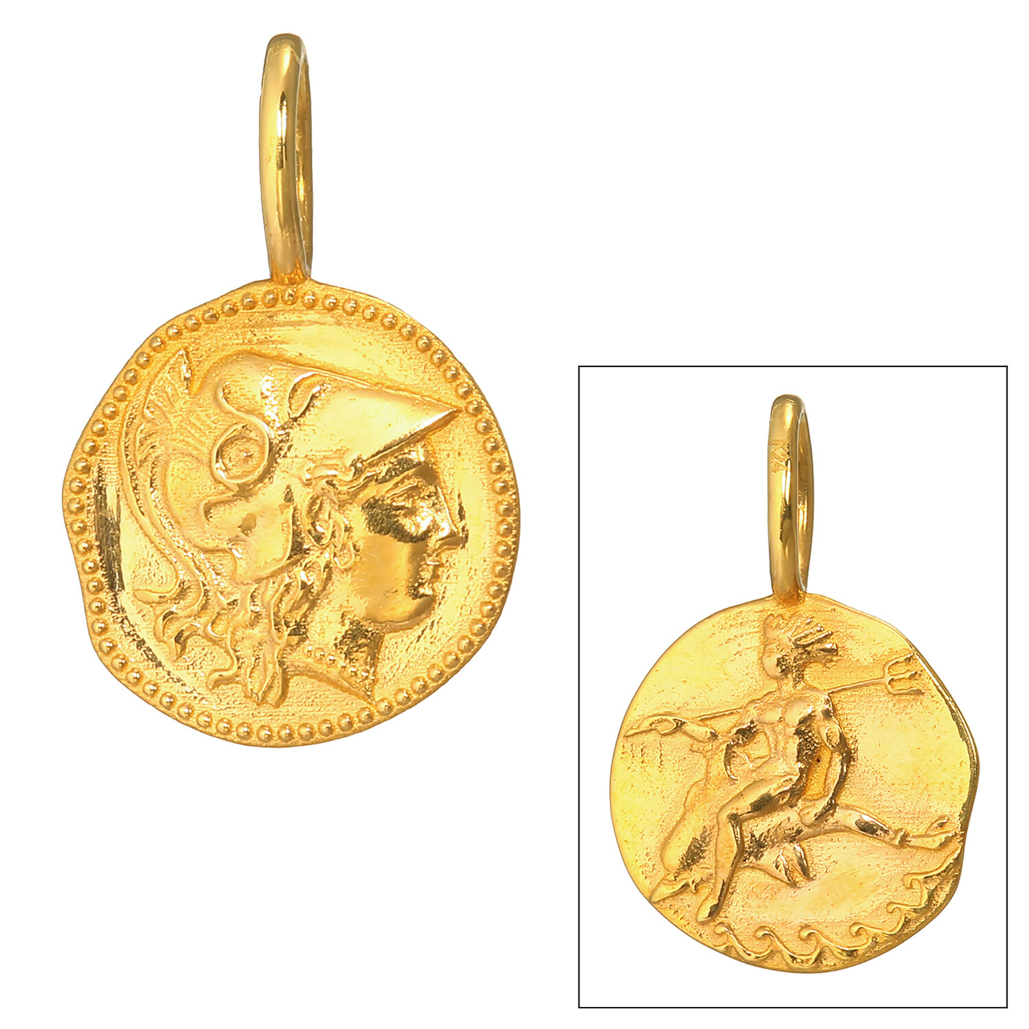 ピュアイズム 純金 アンティーク調 コインモティーフ リバーシブル ペンダントトップ