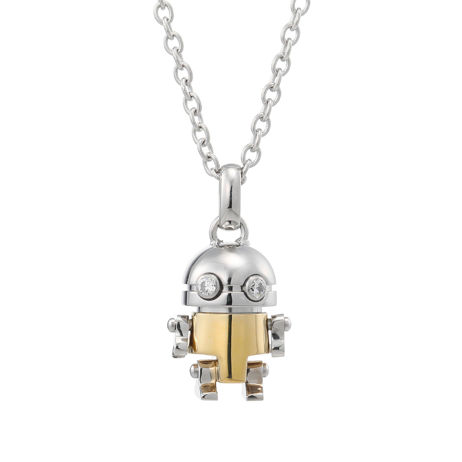 デルークス サージカルステンレス ＣＺ ロボットペンダント ＜コンビカラー＞