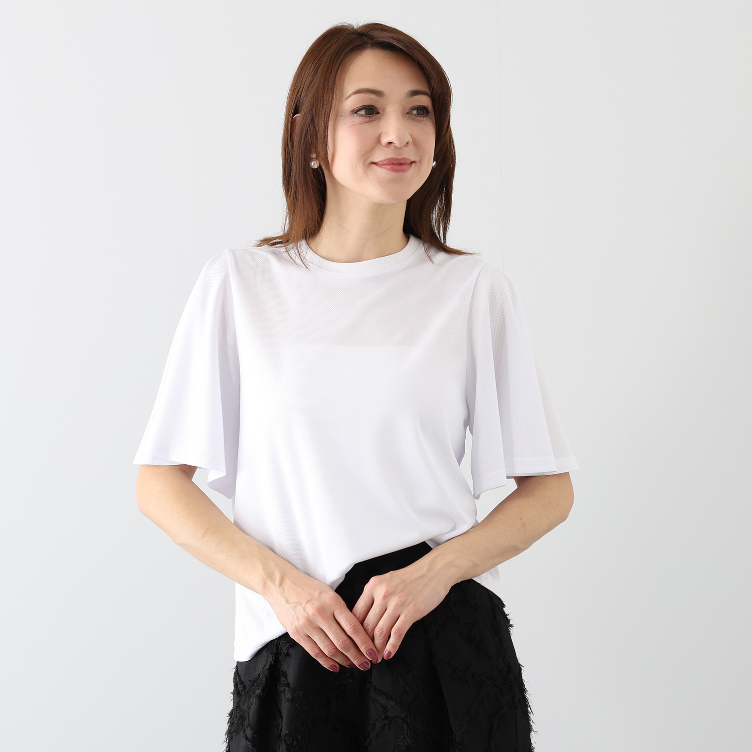 ヴィオラウィル すぐ乾く機能素材 スポーツエレガント フレアースリーブ サマになるＴシャツ