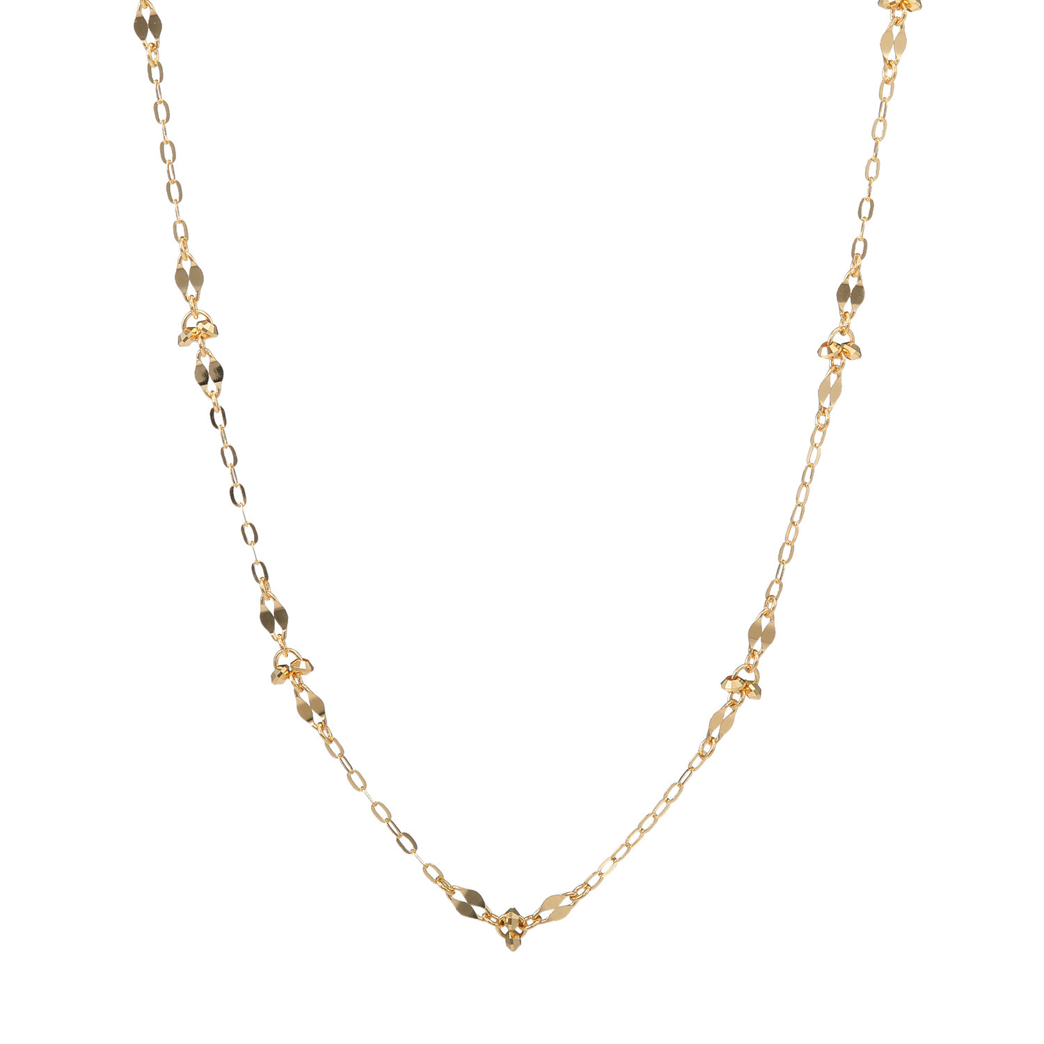 チェーンクリエイト １８Ｋ ステーションデザイン ネックレス