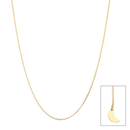 祈平 １８Ｋ ２面喜平チェーン ムーンエンドパーツ スライドネックレス
