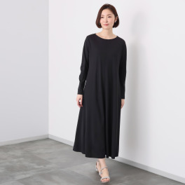 センスローブ ドレープカットソー フレアーシルエット ワンピース