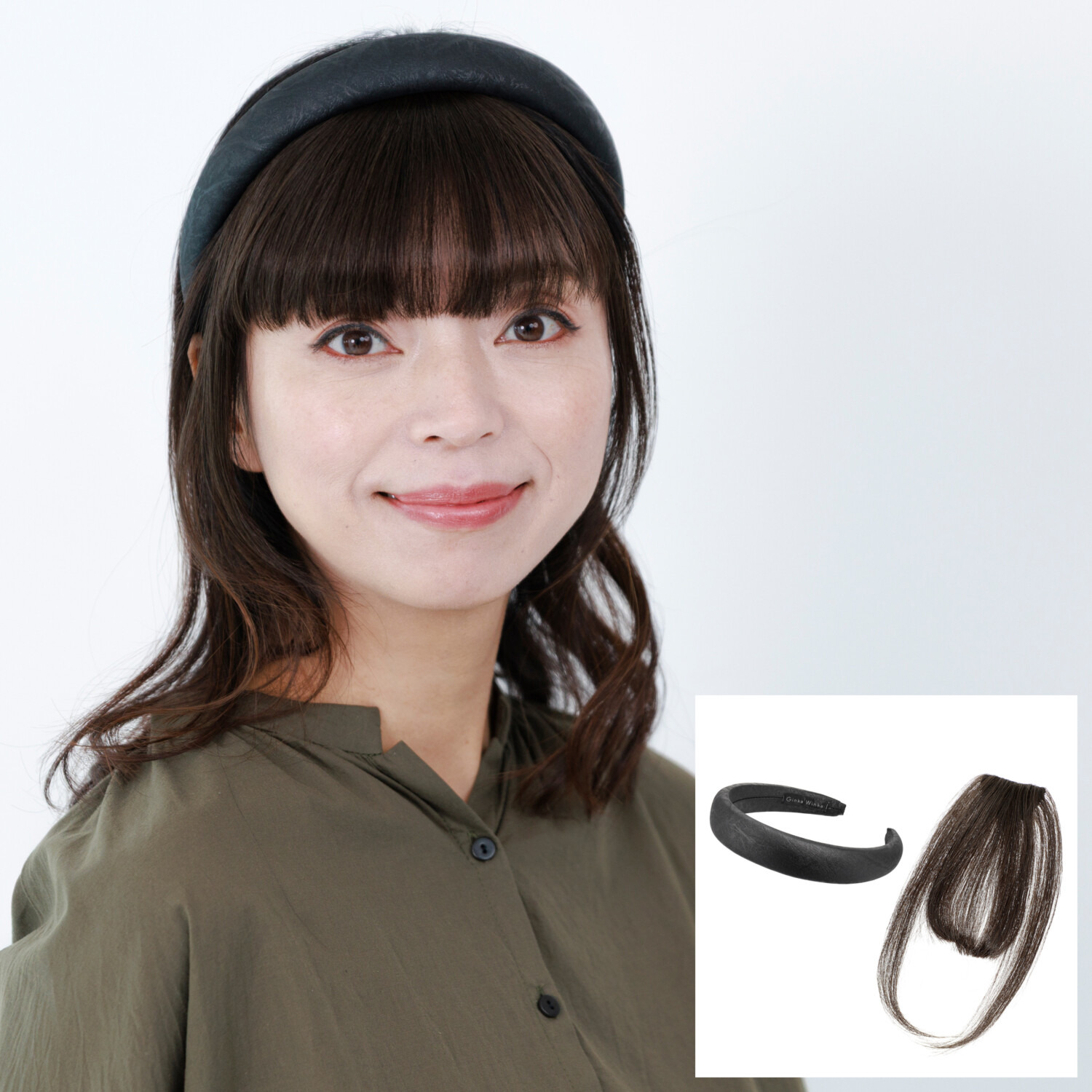 ギンカウィンカ 前髪とお顔周りの毛が 自然に完成 ドレスドヘア 前髪ウィッグ＆ カチューシャ