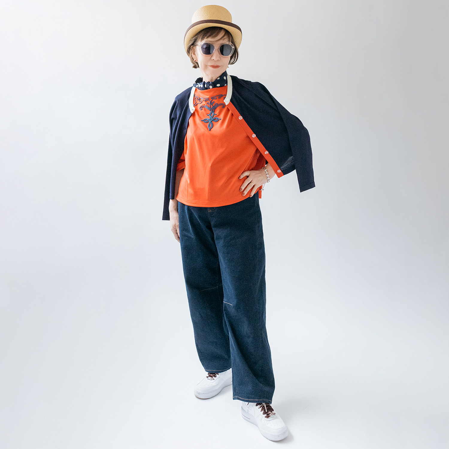 エムジェイアール　バイ マチコ　ジント　ロンドン カーブシルエット ストレッチデニムパンツ