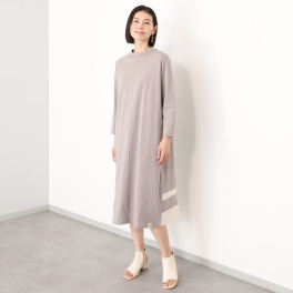 シロヤイチガントウキョウ ベルガモ 裏毛 配色ワンピース