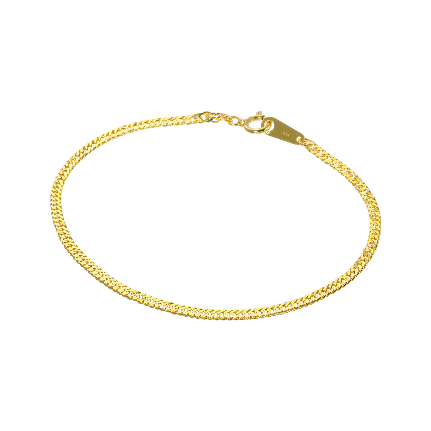 祈平 純金　２．５ｇＵＰ ２面ダブルワイド 喜平チェーン ブレスレット