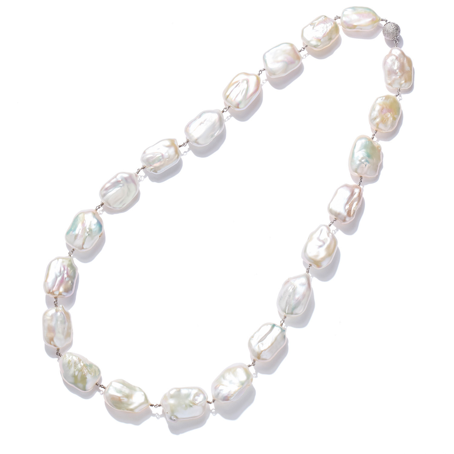 ジュンコ　シマダ 大玉 淡水バロックパール ボリューム ロングネックレス